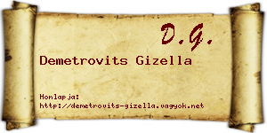 Demetrovits Gizella névjegykártya