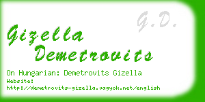 gizella demetrovits business card